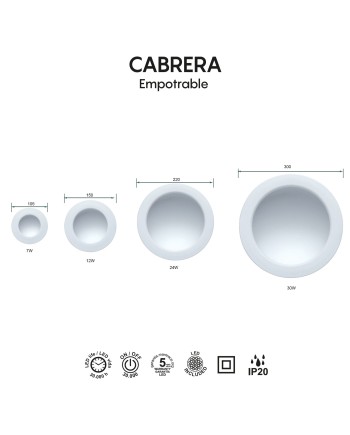 CABRERA * DOWNLIGHT LED 24W - 3000K